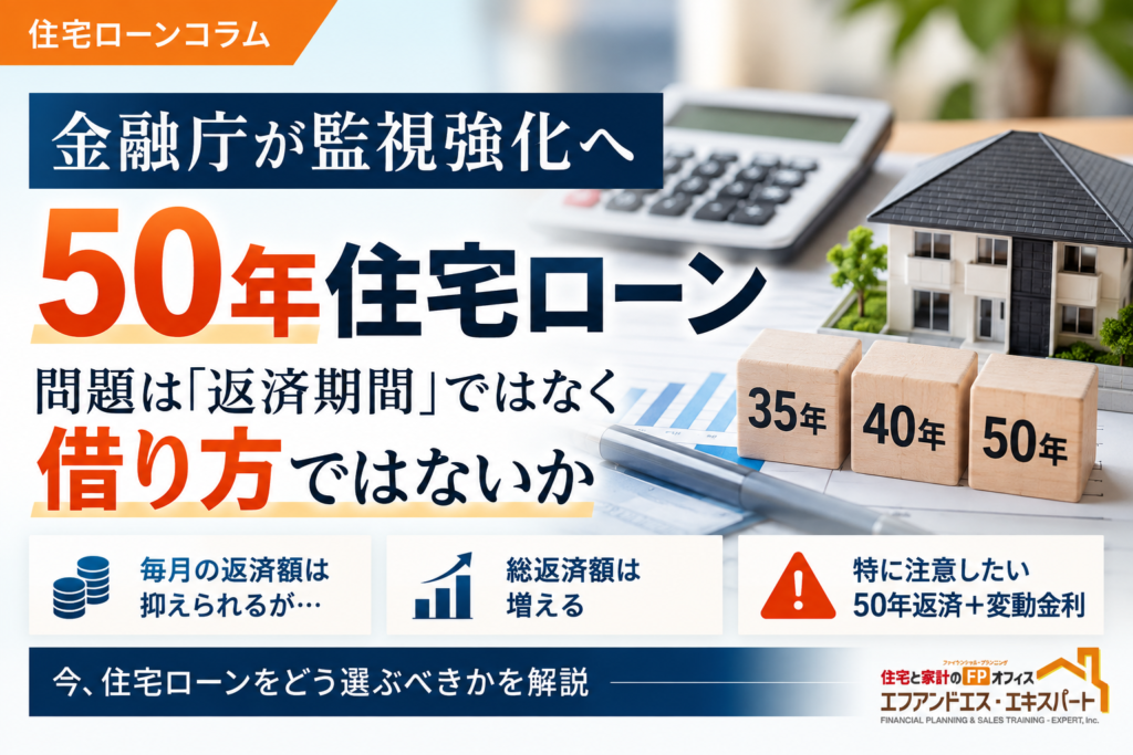 50年住宅ローンを金融庁が監視強化へ　～ 問題は「返済期間」ではなく借り方ではないか ～