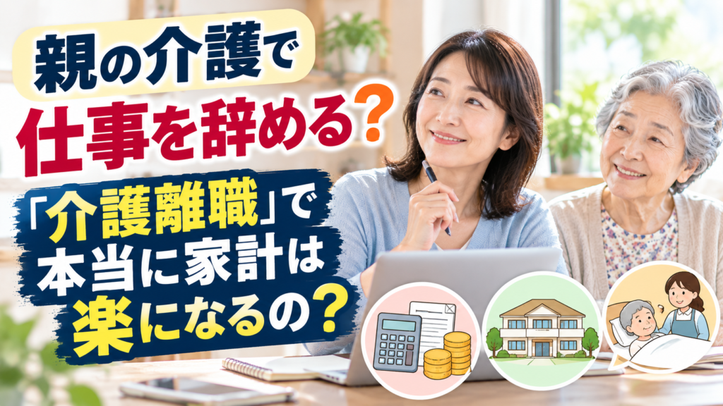 親の介護で仕事を辞める？「介護離職」で本当に家計は楽になるの？