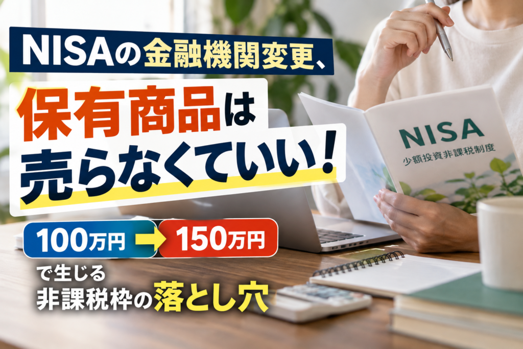 NISAの金融機関変更、保有商品は売らなくていい！「100万円→150万円」で生じる非課税枠の落とし穴