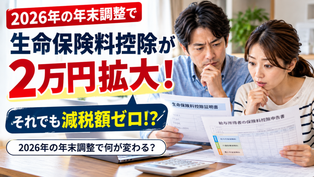 2026年の年末調整、生命保険料控除が2万円増える!? それでも減税額ゼロの人がいる理由
